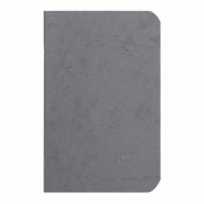Clairefontaine Lot de 5 Carnet Age Bag 9x14, 96p./48 feuilles 90 g/m² piquées, couv. Coloris gris, uni - 3329687341051