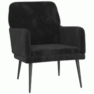 Décoshop26 - Fauteuil lounge design et moderne avec accoudoirs 62 x 79 x 79 cm en velours noir DEC028646 - noir 3000256979898