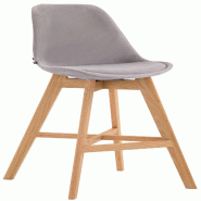 Décoshop26 - Tabouret de bar chaise haute design scandinave moderne en velours gris 10_0000931 - gris 3000721569609