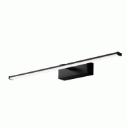 Fabas Luce Applique Murale Led Intégrée Nala 10 W 1200 Lm 3000 K Ip44, Structure En Métal Et Méthacrylate, Couleur Noire, Design Moderne Et Élég
