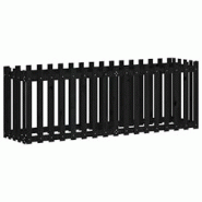 Helloshop26 - Jardinière bac lit surélevé plantes fleurs terrasse jardin de jardin design de clôture 200 x 50 x 70cm pin massif noir 02_0039809 - Helloshop26 - Jardinière bac lit surélevé plantes fleurs terrasse jardin de jardin design de clôture 200 x 50 x 70cm pin massif noir 02_0039809 -
