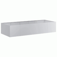 Helloshop26 - Jardinière rectangulaire moderne extérieure 200 x 80 x 40 cm stable et esthétique en acier galvanisé 02_0051540 - acier 3000236969864