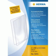 HERMA Porte badge 80 x 113 mm, 2 x format A7, - 5041