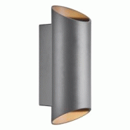 Nordlux Applique murale NICO Round 22 Aluminium Anthracite, H.23.5 - IP54 - GU10 / Extérieur - gris 5704924010989