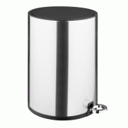 Poubelle à pédale ronde en acier brossé 3L - 210 x 210 x 275 mm - JANTEX - HT478