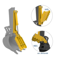 Pouce hydraulique pour tous types de travaux