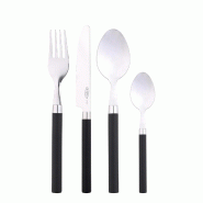 San Ignacio - Set de couverts 24 pcs en acier inoxydable - noir inox Q4368