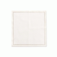 Serviette cocktail 20x20cm 2 plis blanc écru - par 30