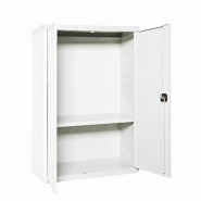 SimonRack Armoire à dossiers, armoire polyvalente, armoire de rangement en acier, 1 niveau, portes doubles, serrure - Simonlocker - blanc métal 8425