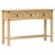 Table console « Corona » 114 x 34,5 x 73 cm Bois de pin massif Modèle Ombre Upsilon Prime Plus - 4005666