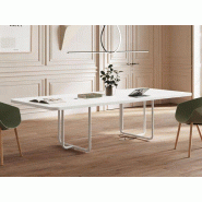 Table de réunion rectangulaire Itube Alea avec structure acier tubulaire