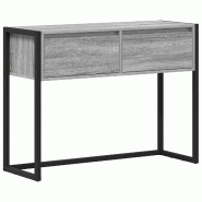 VidaXL Table d'appoint Gris Sonoma 100 x 36 x 75 cm Bois d'ingénierie Modèle Flex Prestige - 886699