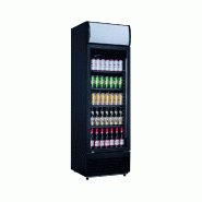 Armoire à boissons 1 porte battante bandeau Lumineux 350 L Noir / BLanc - Cuistance LG350XFB - LG350XFB