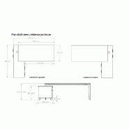 Bureau modulable "PARIS" - Crédence porteuse assortie au plateau, 180x204 Bureau modulable "PARIS" - Crédence porteuse assortie au plateau, 180x204
