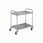 Chariot inox 2 plateaux - dim. Ext. L x l x h (mm) : 850 X 540 X 940 Chariot inox 2 plateaux - dim. Ext. L x l x h (mm) : 850 X 540 X 940