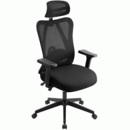 CLP Chaise de bureau Elisha Noir - noir textile 325841 CLP Chaise de bureau Elisha Noir - noir textile 325841