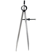 Compas à pointe et ressort - 150 mm - acier avec traçage de cercles et courbes_0