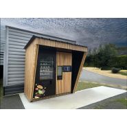 Distributeur automatique avec habillage bois pour restaurant Distributeur automatique avec habillage bois pour restaurant