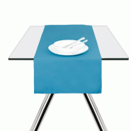 Excelsa runner de table made in italy Panama Color coton   45x140 cm bleu - bleu textile 66226