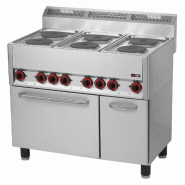 Fourneau électrique avec four à air chaud électrique GN 1/1 - 6x feu 400 V | REDFOX - SPT 90 ELS