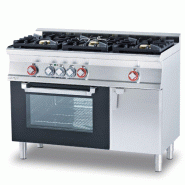 Fourneau gaz 3 feux sur four électrique multifonction 120 cm | MagicLotus 600 -