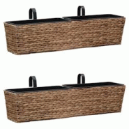 Helloshop26 - Lot de 2 jardinières jacinthe d'eau 39 cm marron 02_0000881 - 3000072161538 Helloshop26 - Lot de 2 jardinières jacinthe d'eau 39 cm marron 02_0000881 - 3000072161538