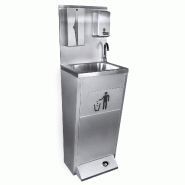 Lave-mains avec pédale et distributeur de savon