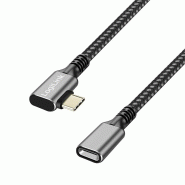 LogiLink Rallonge USB 3.2 Gen2,, boîtier alu, 1 m, noir/gris - 4052792074390