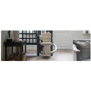 Monte escalier monorail adapté aux escaliers arrondis - Handicare tournant Monorail