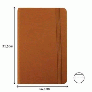 SMARTD Carnet 21,5x14,5cm Semi Cuir Camel 116 Feuilles (agenda) - 5608011023190