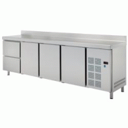 Table froide 3 portes 2 tiroirs - 2545x600x850 mm - 350 W 230/1V - 73770609 Eurast - inox 73770609 Table froide 3 portes 2 tiroirs - 2545x600x850 mm - 350 W 230/1V - 73770609 Eurast - inox 73770609