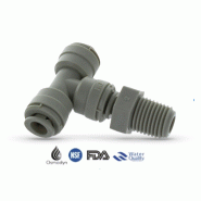 Té orientable raccord 1/4 1/4 NTPF - pivotant 360° avec 2 sorties