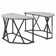 VidaXL Table basse Gris Sonoma 80 x 80 x 42 cm Modèle Zenith Classic - 868252