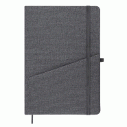 Bloc-notes gris avec poche frontale - 5601316780157