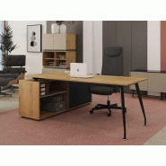 Bureau direction Sirio - avec large crédence de rangement - Plan 160/180/200 x 80 cm - Fabriqué en Pologne - Garanti 3 ans Bureau direction Sirio - avec large crédence de rangement - Plan 160/180/200 x 80 cm - Fabriqué en Pologne - Garanti 3 ans