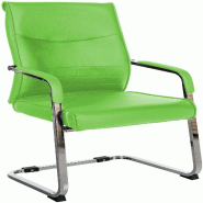CLP Chaise de salle à manger Hobart Vert/Similicuir - vert polyester 306849