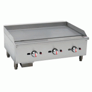 Cuistance Plaque à snacker à gaz en inox L904 mm - gris inox EGG36SX