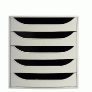 Exacompta Module ECOBOX PLUS 5 tiroirs Office gris - gris 229606D