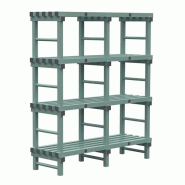 Gastro-Inox Étagère Euro avec 4 étagères en plastique 1500x500x1750mm - 7445908642618