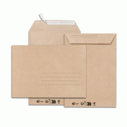 GPV Paquet de 10 pochettes Everyday kraft brun 162x229/C5, 85 g/m², adhésives avec bande - 3250650066315