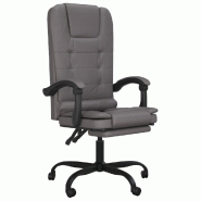 Helloshop26 - Fauteuil de massage inclinable de bureau informatique étude similicuir gris 02_0025408 - gris métal 3000215312841