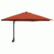 Helloshop26 - Parasol de jardin inclinable moderne 248 x 248 x 148 cm pour extérieur convivial en polyester terre cuite 02_0058631 - 3000240691874