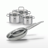Lot 2 Poêles 28/24 cm et 3 Faitouts 16/14/12 cm Elo Relief Solution - gris 3176239959871