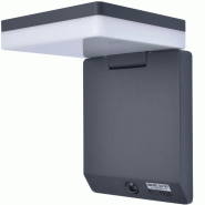 Lumisky Applique murale solaire aluminium MOZE SOLAR H15cm Aluminium Matt Black - noir 3666162013950