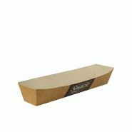 Papstar 50 barquettes à snack, carton pure 3,5 cm x 3,3 cm x 18,5 cm Good Food - beige en carton 86631