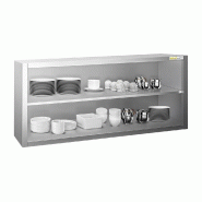 Placard mural inox 1400x400 mm - Hauteur 650 mm ouvert PREMIUM - GOLDINOX - gris inox 3701770820535