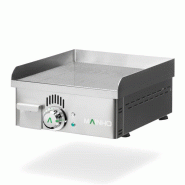 Plancha électrique NOVO-SNACK rainurée en ACIER rectifié - L400 | Mainho - NSRREM40N