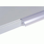Porte-étiquette transparent clipsable galbé pour tablette métal M25 - 26x688mm