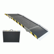 Rampe d'accès en aluminium 270 kg - 1850 x 750 mm - largeur utile 720 mm - Pliable en 3 sections MW Tools ARP30180
