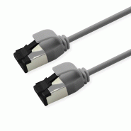 ROLINE Cordon Cat.8 (Classe I) U/FTP, Slim, fils tressés, LSOH, gris, 1 m_0